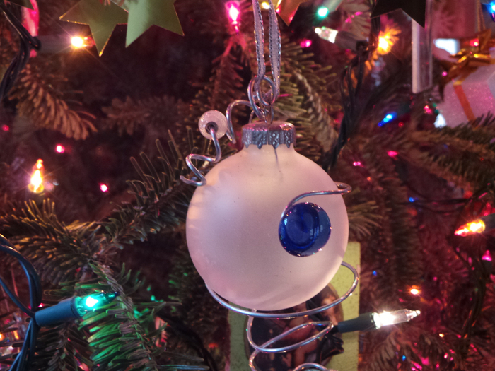 A Christmas ornament made by Carleen Birnes. A Christmas ornament made by Carleen Birnes.