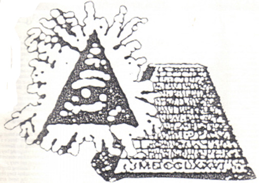 Drawing of the eye of the pyramid.