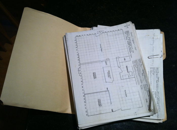 File folders and author's materials for The World's Most Haunted House. File folders and author's materials for The World's Most Haunted House.